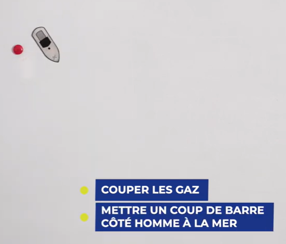 Tuto MCV : Homme à la mer sur bateau moteur